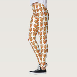 Orange Guardian Angel Art Custom Holiday Leggings