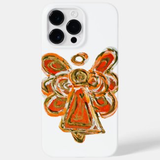 Orange Guardian Angel Art Custom iPhone Case