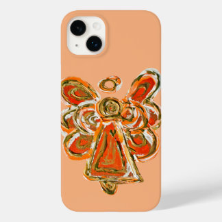 Orange Guardian Angel Art Custom iPhone Case