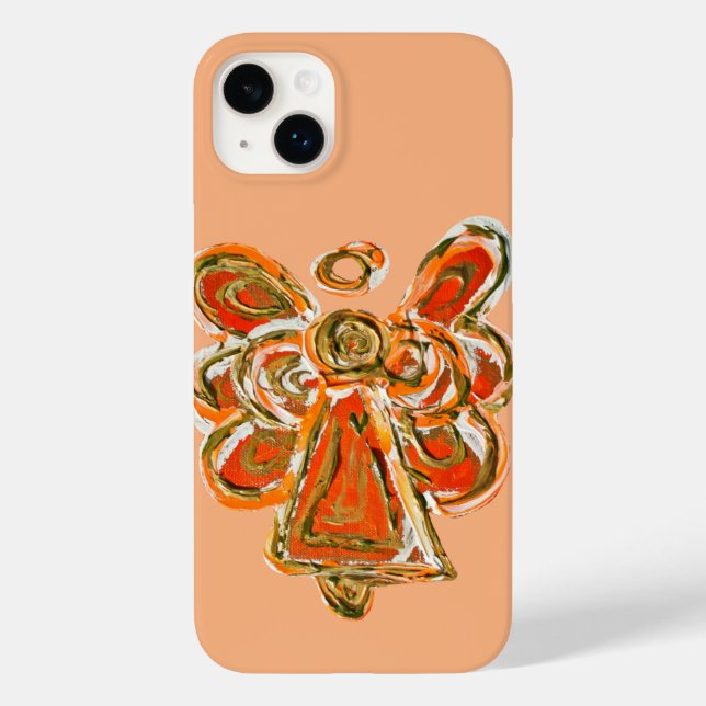 Orange Guardian Angel Art Custom iPhone Case (Back)