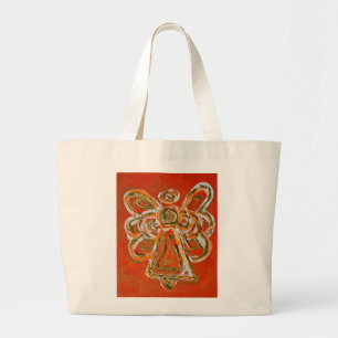 Orange Guardian Angel Art Custom Tote Bag
