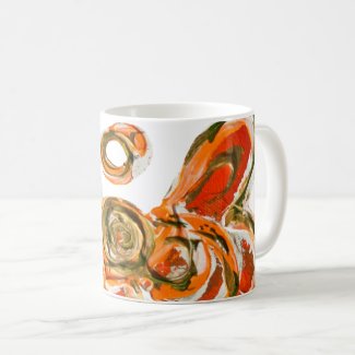 Orange Guardian Angel Custom Art Coffee Mug Cup