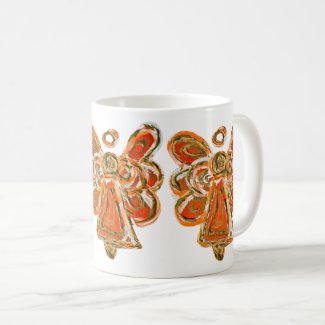 Orange Guardian Angel Custom Coffee Mug Cup
