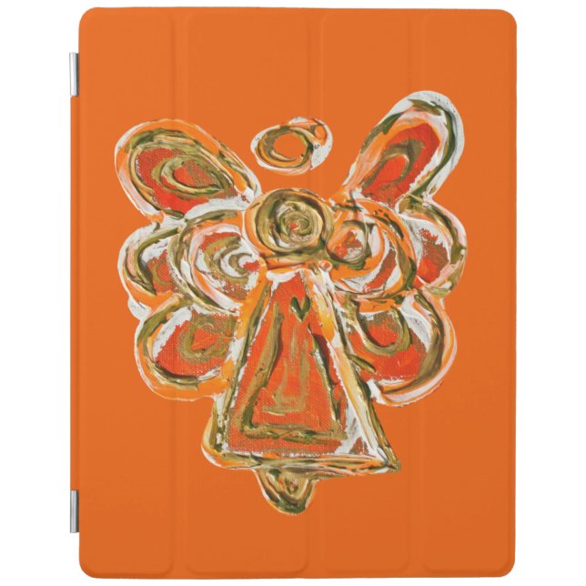 Orange Guardian Angel Custom Electronics iPad Case (Front)