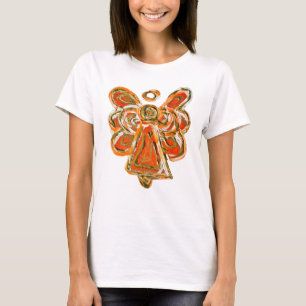 Orange Guardian Angel Custom Holiday Art T-Shirt