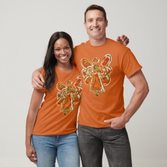 Orange Guardian Angel Custom Holiday Art T-Shirt