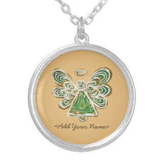 Orange Guardian Angel Series Sterling Necklace