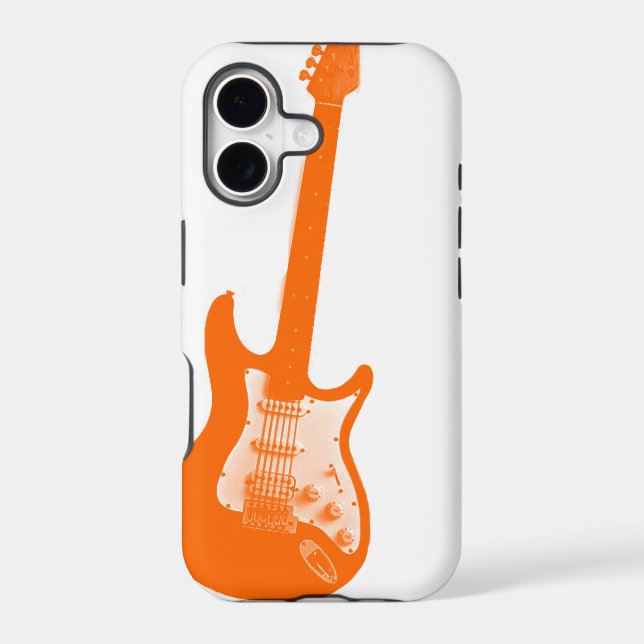Orange guitar iphone case (Back)