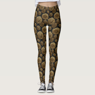 Orange Gym Dahlias Luxury Women Gifts Maternity Leggings