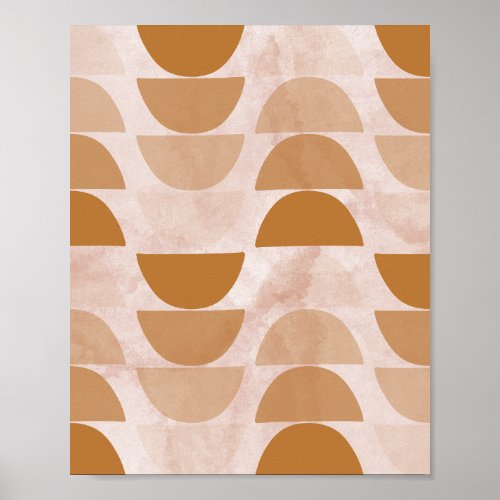 Orange Half Moon Abstract Wall Art