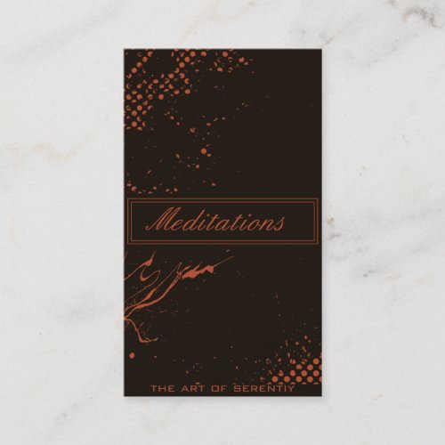 Orange Halftone Paint Splatters Business Card