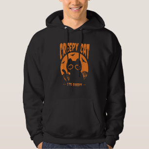 Orange Halloween Cat Bats Hoodie