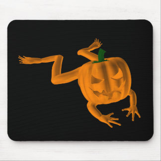 Orange Halloween Frog Mouse Pad
