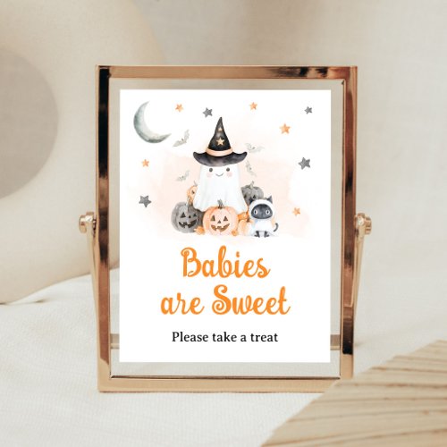 Orange Halloween Little Boo Babies are Sweet Sign