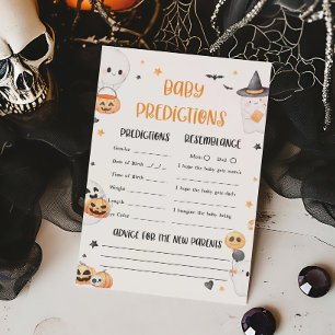Orange Halloween Little Boo Baby Predictions Game