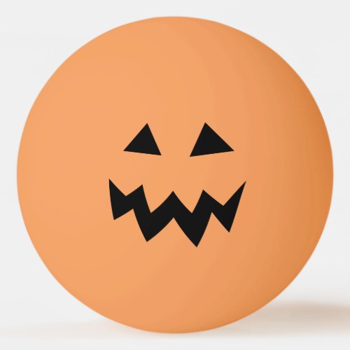 Orange Halloween pumpkin head carve ping pong ball