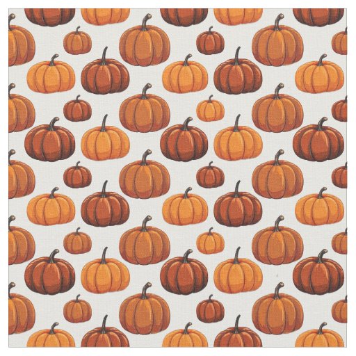 Orange Halloween Pumpkins – Festive Autumn Pattern Fabric