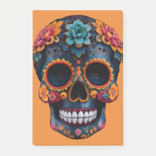 Orange Halloween Skull Post-it Notes
