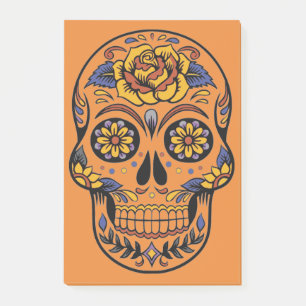 Orange Halloween Skull Post-it Notes
