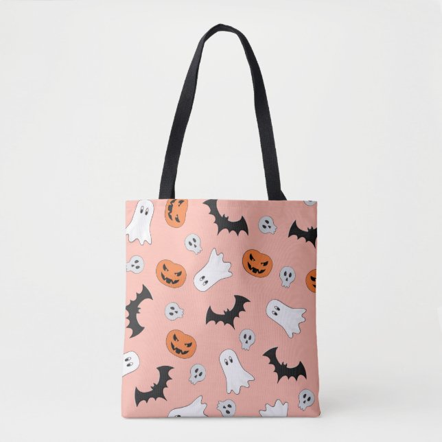 ORANGE HALLOWEEN TOTE BAG (Front)