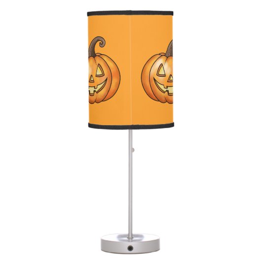 Orange Happy Cartoon Pumpkin Halloween Table Lamp (Back)