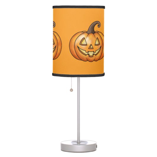 Orange Happy Cartoon Pumpkin Halloween Table Lamp (Right)