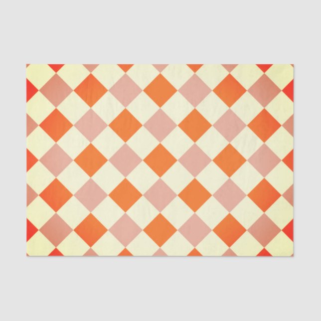 ORANGE HARLEQUIN Tissue Paper (Front)
