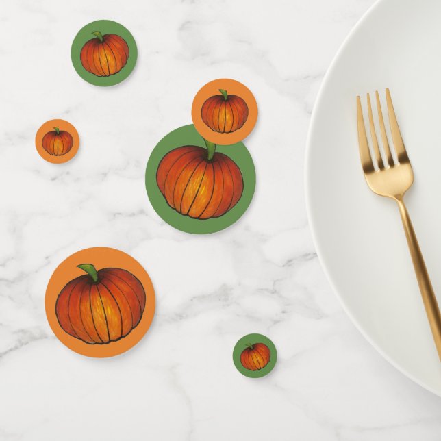 Orange Harvest Pumpkin Patch Fall Autumn Confetti (Group)