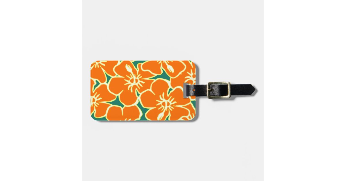 Hibiscus Luggage Tug | Zazzle