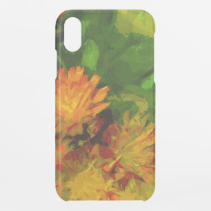 Orange Hawkweed Wildflower Abstract Impressionism. iPhone XR Case