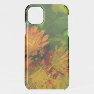 Orange Hawkweed Wildflower Abstract Impressionism iPhone 11 Case