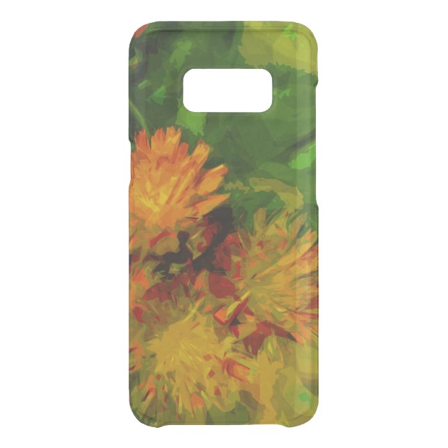 Orange Hawkweed Wildflower Abstract Impressionism Uncommon Samsung Galaxy Case (Back)