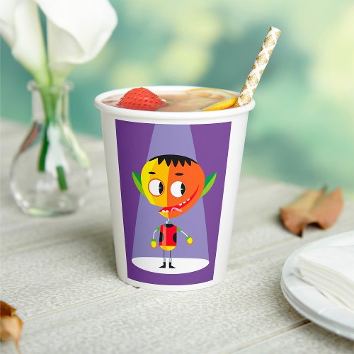 Orange Head Character Paper Cups