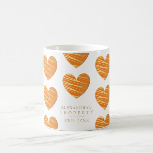 Orange Heart Best Friends All Occasion Gift  Coffee Mug