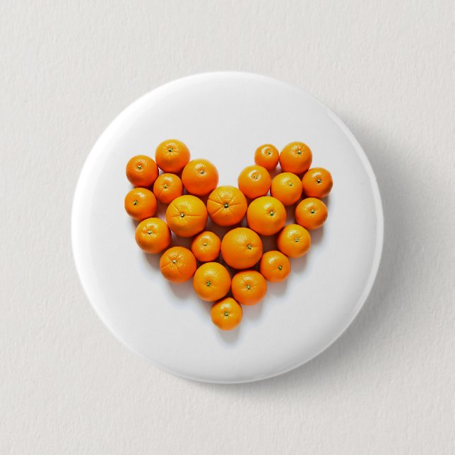 Orange Heart Button (Front)