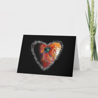Orange Heart Card
