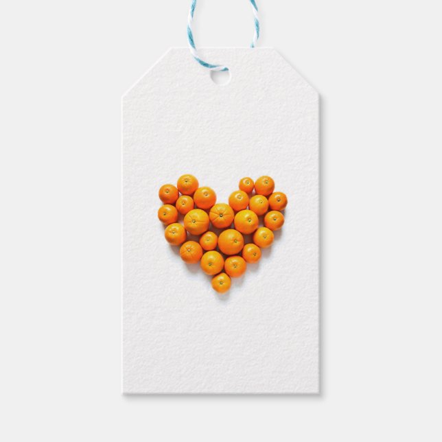 Orange Heart Gift Tags (Front)