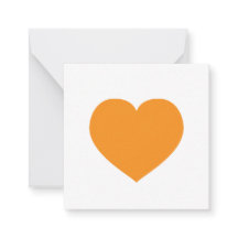 Orange Heart Modern Love Note Summer Fall