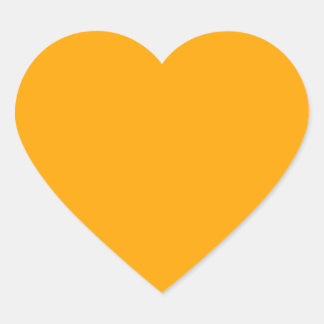 Orange Heart Sticker