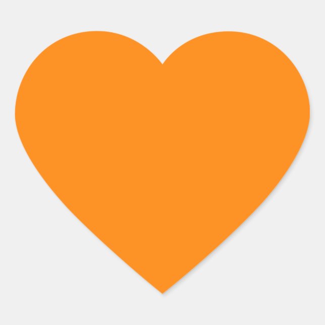 Orange Heart Sticker (Front)