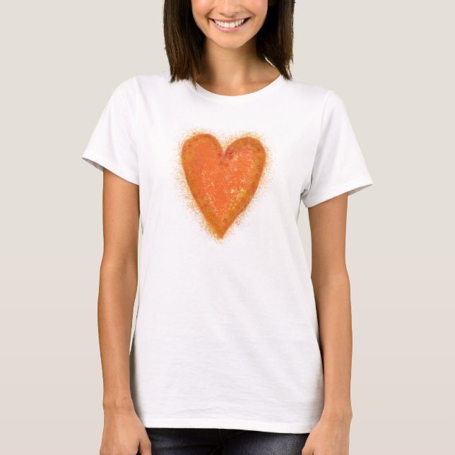 Orange Heart T-Shirt (Front)