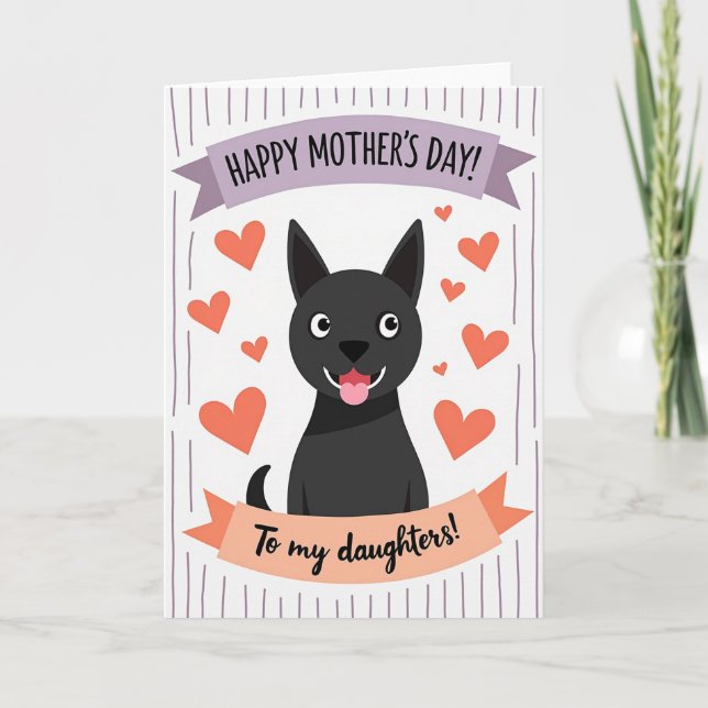 Orange Hearts Mothers Day Card (Front)