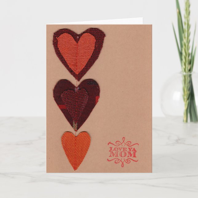 Orange Hearts Mother's Day Greeting Card (Front)
