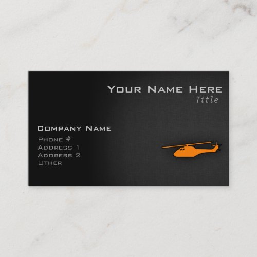 Orange Helicopter Business Card