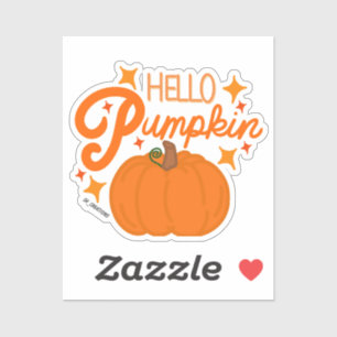 Orange Hello Pumpkin Sticker