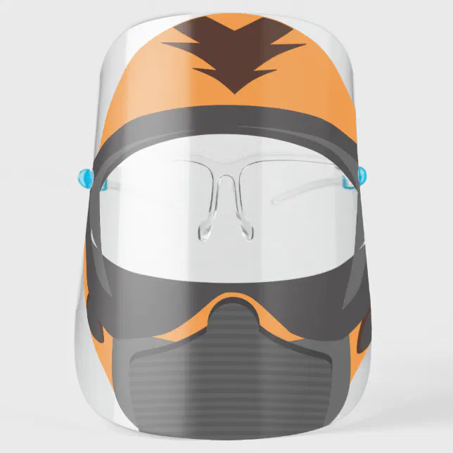 Orange Helmet Motorcycle Paintball Face Shield Zazzle