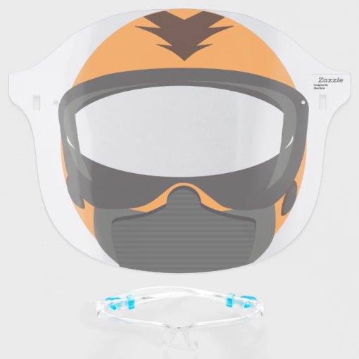 Orange Helmet Motorcycle Paintball Face Shield Zazzle