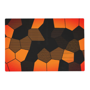 Orange Hex Halloween Placemat
