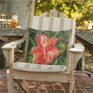 Orange Hibiscus Beauty Outdoor Pillow