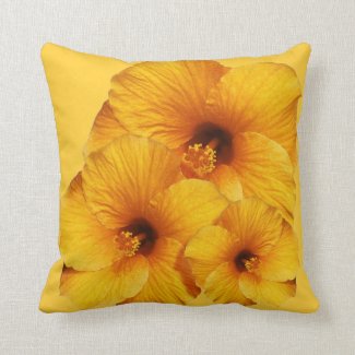 Orange Hibiscus Flower American MoJo Pillows